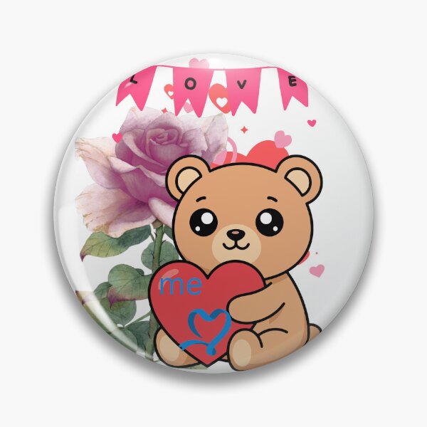 Item preview, Cute Teddy Bear Holding Heart Love Illustration designed and sold by sisterthreein.