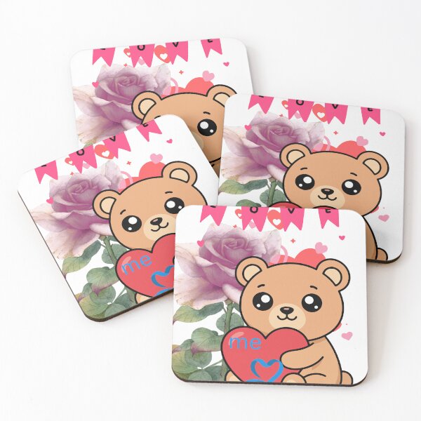 Item preview, ​Cute Teddy Bear Holding Heart Love Illustration designed and sold by sisterthreein.