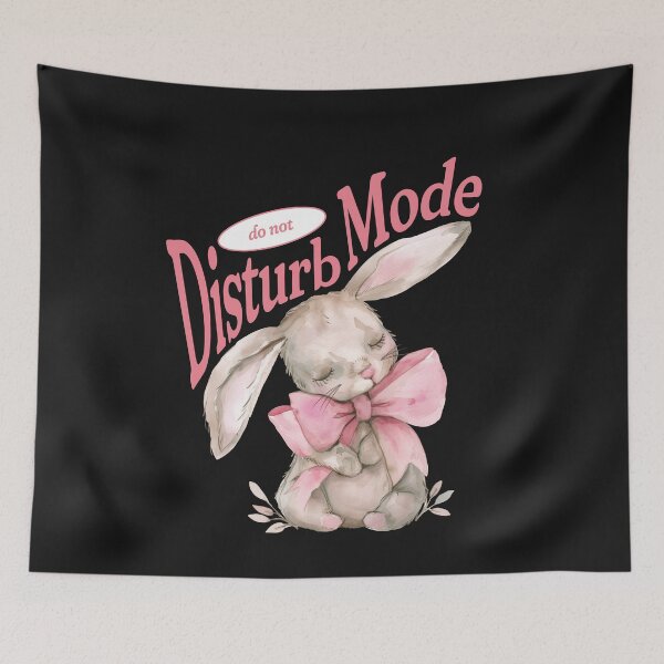 Item preview, Watercolor Sleepy Bunny Do Not Disturb Mode designed and sold by Tsugraf Designs.