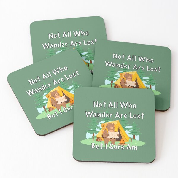 Item preview, Funny “Not All Who Wander Are Lost“ Camping Bear designed and sold by Vileprint.
