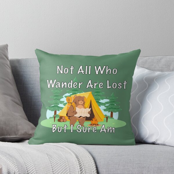 Item preview, Funny “Not All Who Wander Are Lost“ Camping Bear designed and sold by Vileprint.