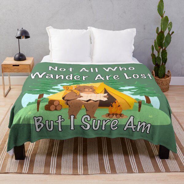 Item preview, Funny “Not All Who Wander Are Lost“ Camping Bear designed and sold by Vileprint.
