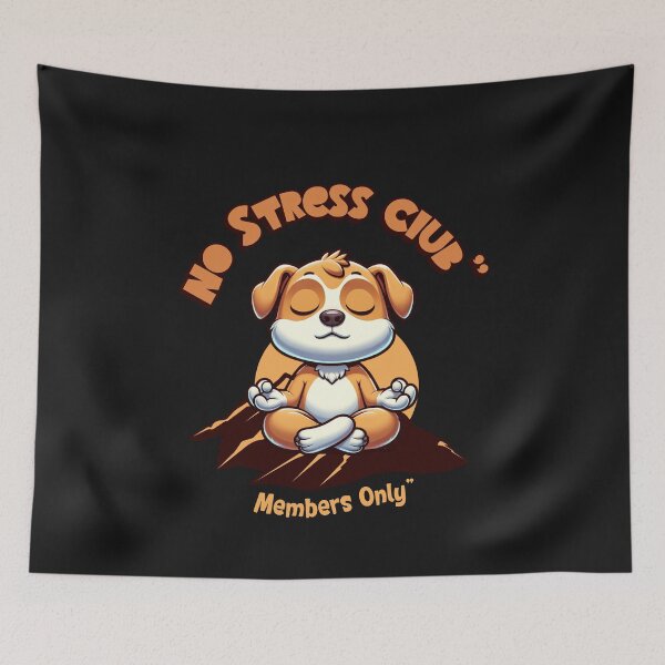 Item preview, No Stress Meditating Dog Puppy Mindfulness designed and sold by Tsugraf Designs.