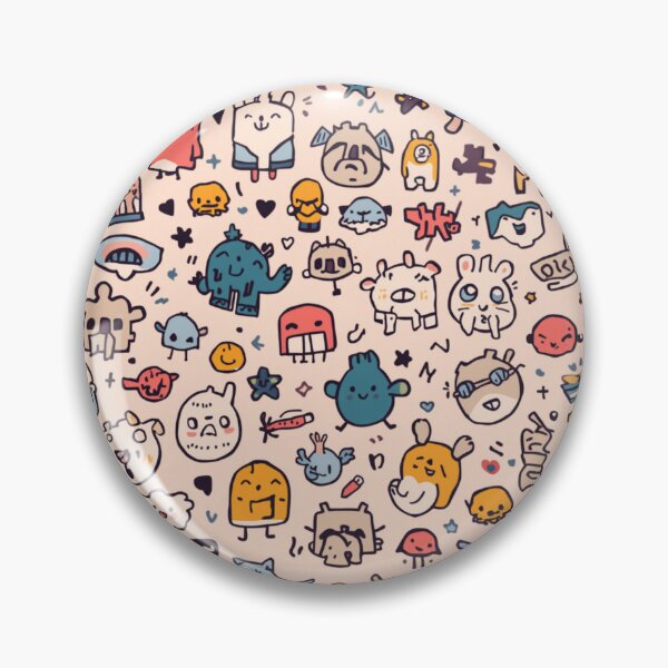 Item preview, Kawaii Chaotic Cute Doodle Aesthetic ✿ Kawaii Food & Random Things Pattern designed and sold by Sixième Studio.