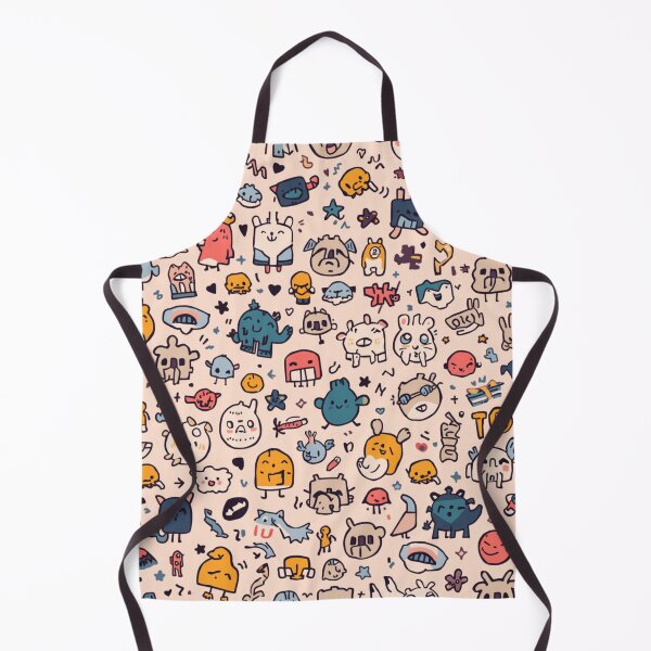 Item preview, Kawaii Chaotic Cute Doodle Aesthetic ✿ Kawaii Food & Random Things Pattern designed and sold by Sixième Studio.