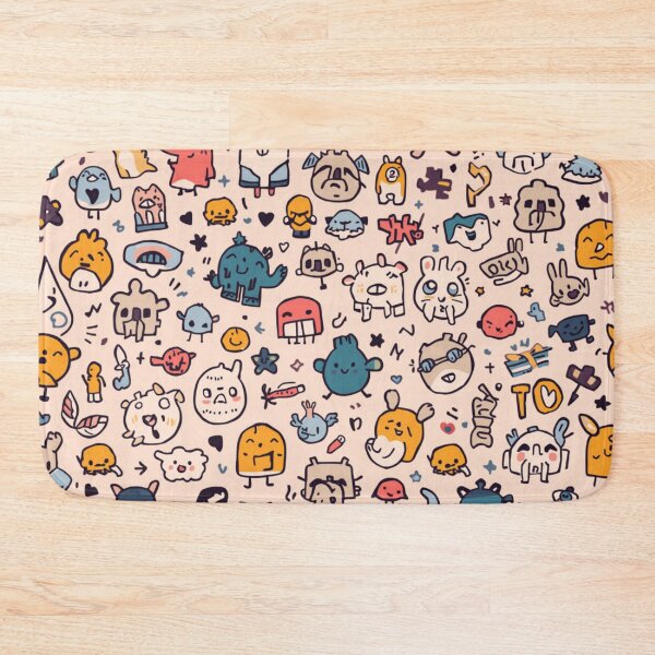Item preview, Kawaii Chaotic Cute Doodle Aesthetic ✿ Kawaii Food & Random Things Pattern designed and sold by Sixième Studio.
