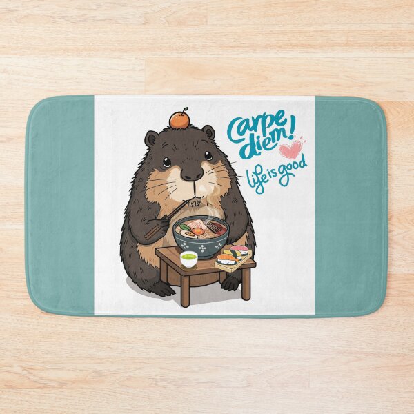 Item preview, Cute Kawaii Capybara Ramen Sushi Life is Good designed and sold by Hiya Future.