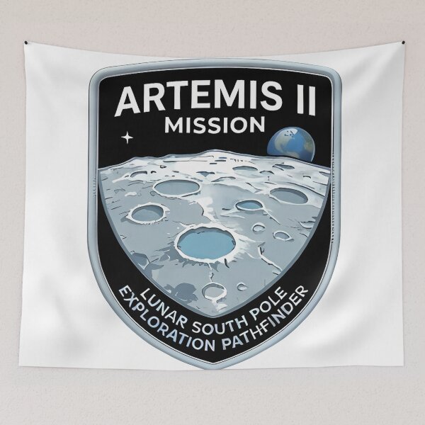 Item preview, Artemis II Lunar Exploration Mission Patch designed and sold by Ekracreatives.