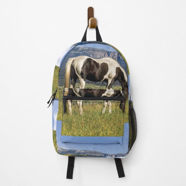 Item preview, Black and White Horse Grazing in Wyoming designed and sold by Kay Brewer.