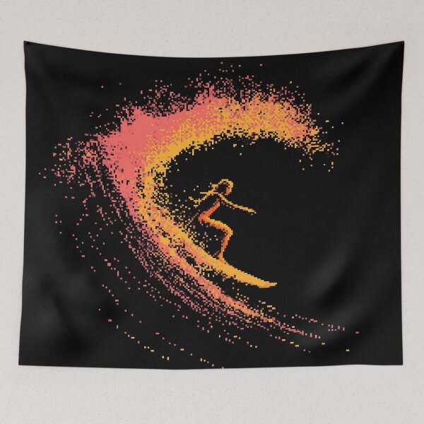 Item preview, Neon Particle Wave Surfer designed and sold by ClubVacay.