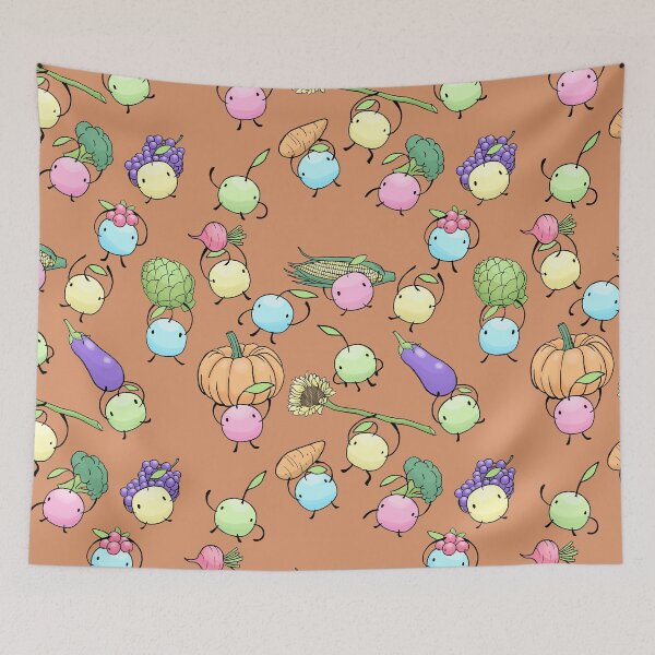 Item preview, Stardew Valley Fall Junimos Repeating Pattern - Orange designed and sold by JurassicParkans.