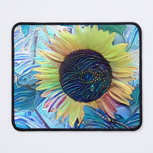 Item preview, Sunflower Splash – Vibrant Blue Watercolor Sunflower Art designed and sold by Lainey1978.