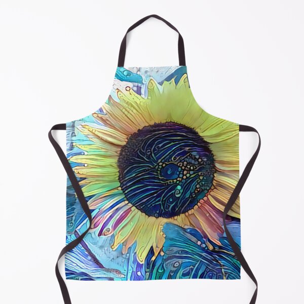 Item preview, Sunflower Splash – Vibrant Blue Watercolor Sunflower Art designed and sold by Lainey1978.