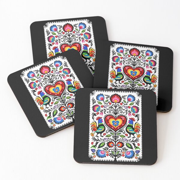 Item preview, Polish Folk Heart & Roosters designed and sold by FK-UK.