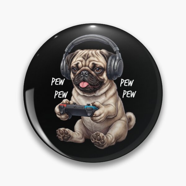 Item preview, Gaming Pug Gamer Videogaming Dog Lover designed and sold by TerryConnells.
