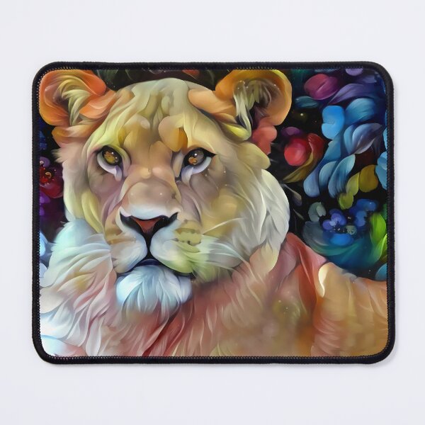 Item preview, Mama Lion – Colorful Floral Lioness Portrait designed and sold by Lainey1978.