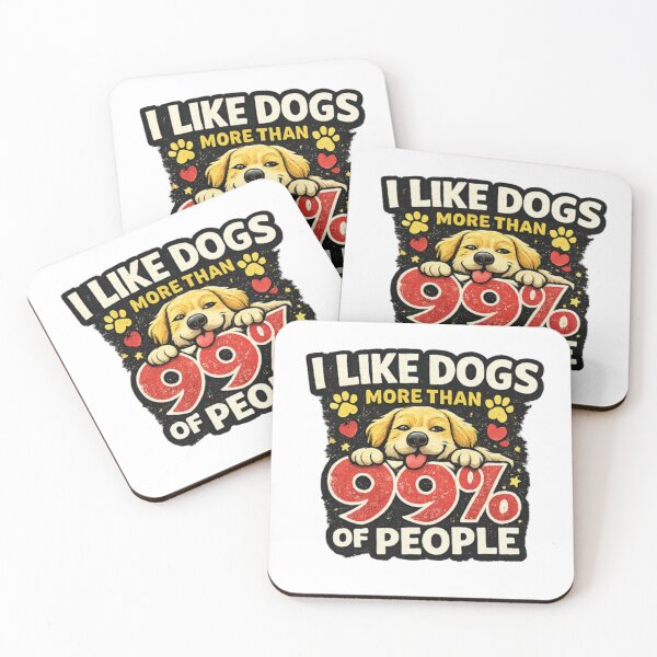 Item preview, I Like Dogs More Than 99 Percent Of People Funny Dog Lover Design designed and sold by InjeyArt.