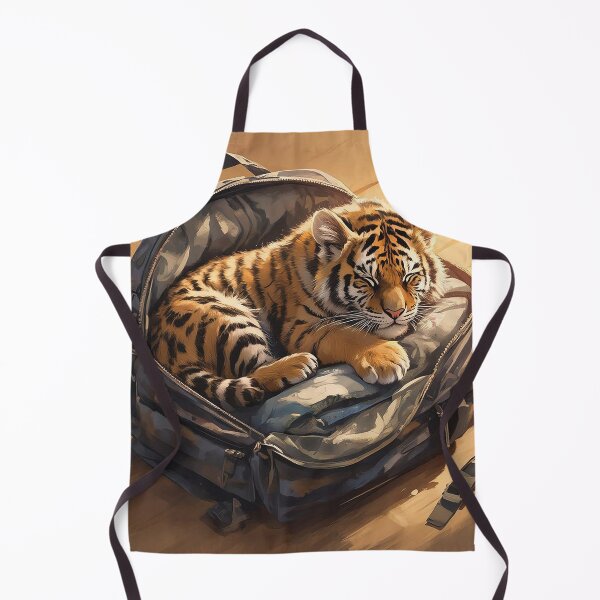 Item preview, Tiger Cub Sleeping in a Backpack designed and sold by nikkolaus.