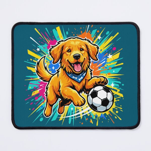Item preview, Golden Retriever Soccer Dog – Cute Football Puppy Gift for Dog Lovers designed and sold by The Real Life Symphony.