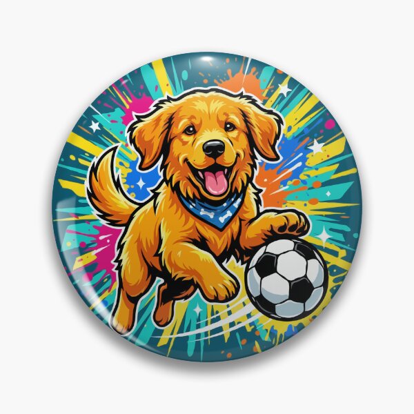 Item preview, Golden Retriever Soccer Dog – Cute Football Puppy Gift for Dog Lovers designed and sold by The Real Life Symphony.