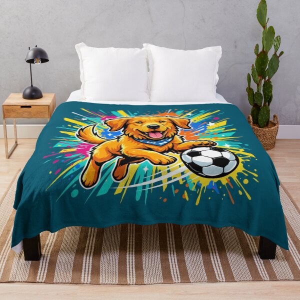 Item preview, Golden Retriever Soccer Dog – Cute Football Puppy Gift for Dog Lovers designed and sold by The Real Life Symphony.