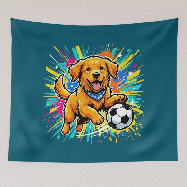 Item preview, Golden Retriever Soccer Dog – Cute Football Puppy Gift for Dog Lovers designed and sold by The Real Life Symphony.
