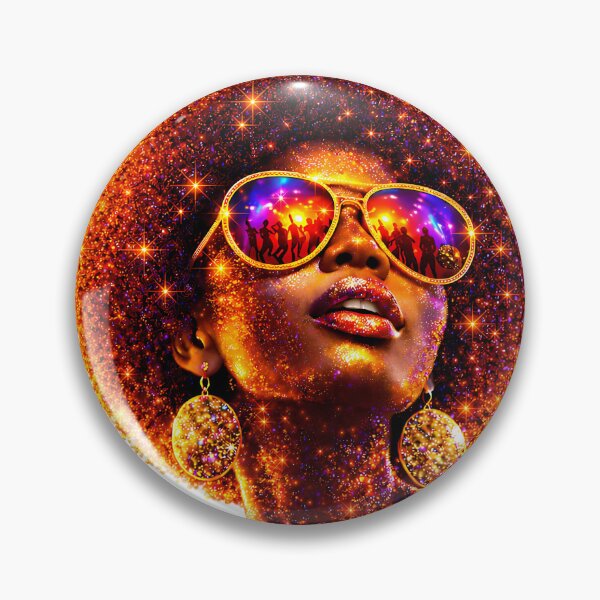 Item preview, Retro Disco Queen Afro Sunglasses Shirt, 70s Glam Funk Diva Graphic Tee, Vintage Dance Party Style Sticker designed and sold by Digital Culture Studio.