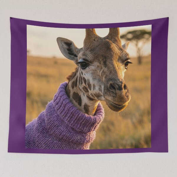Item preview, Giraffe Wears Turtleneck on the Savannah designed and sold by Tridentulus.