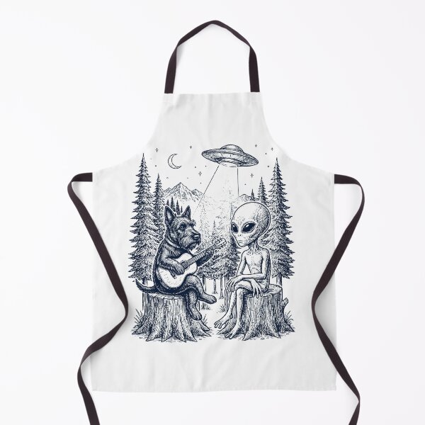 Item preview, Vintage Scottish Terrier Playing Guitar With Alien And UFO Dog Lover designed and sold by DoodleTortle.