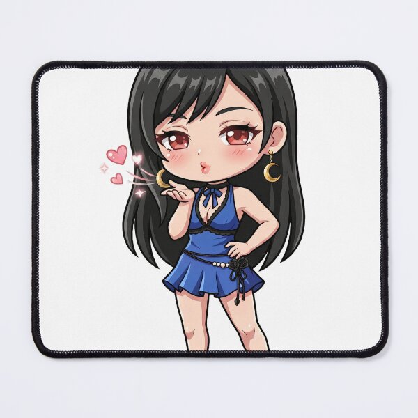 Item preview, Tifa Lockhart Blowing a Kiss Chibi Art designed and sold by Void Shard Studios.
