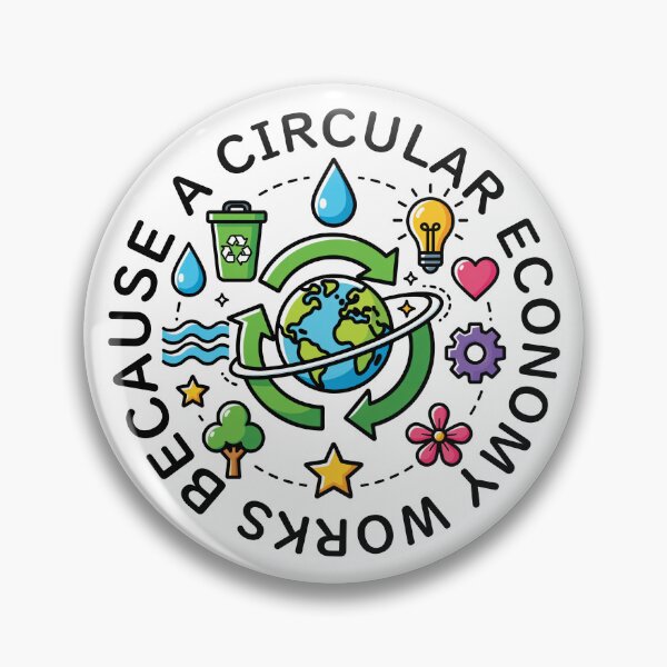 Item preview, Circular Economy Works: Recycle, Earth Day, Save Planet designed and sold by Rokoyo Prints.