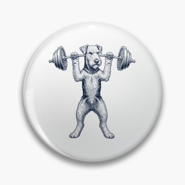 Item preview, Vintage Airedale Terrier Weightlifting Deadlift Gym Dog Lover designed and sold by DoodleTortle.