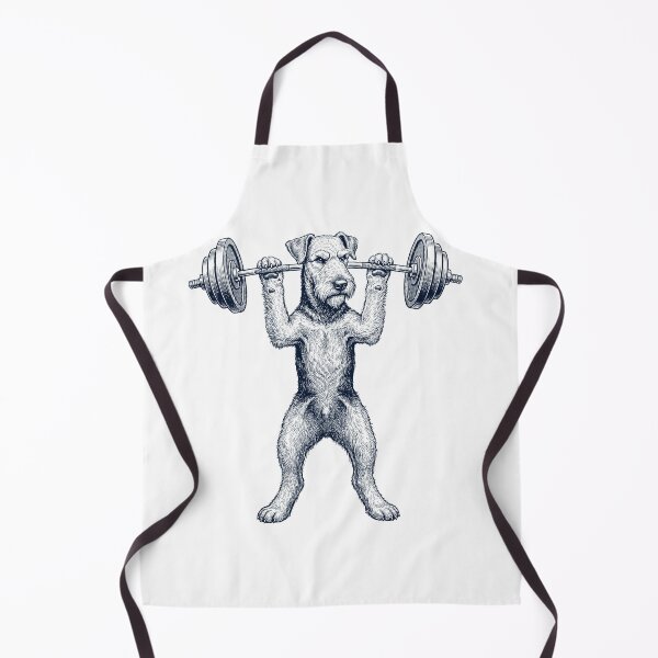 Item preview, Vintage Airedale Terrier Weightlifting Deadlift Gym Dog Lover designed and sold by DoodleTortle.