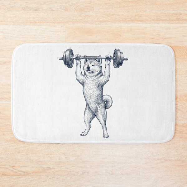 Item preview, Vintage Akita Weightlifting Deadlift Gym Dog Lover designed and sold by DoodleTortle.