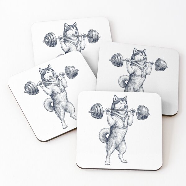 Item preview, Vintage Alaskan Malamute Weightlifting Deadlift Gym Dog Lover designed and sold by DoodleTortle.