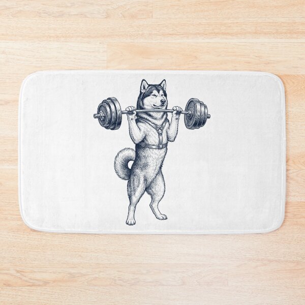 Item preview, Vintage Alaskan Malamute Weightlifting Deadlift Gym Dog Lover designed and sold by DoodleTortle.