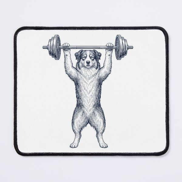Artikelvorschau, Vintage Australian Shepherd Gewichtheben Kreuzheben Fitnessstudio Hundeliebhaber entworfen und verkauft von DoodleTortle.
