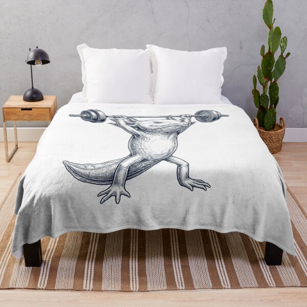 Item preview, Axolotl vintage levantando pesas peso muerto gimnasio amante de los animales designed and sold by DoodleTortle.