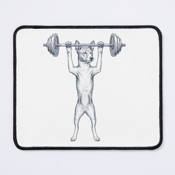 Item preview, Vintage Basenji Weightlifting Deadlift Gym Dog Lover designed and sold by DoodleTortle.
