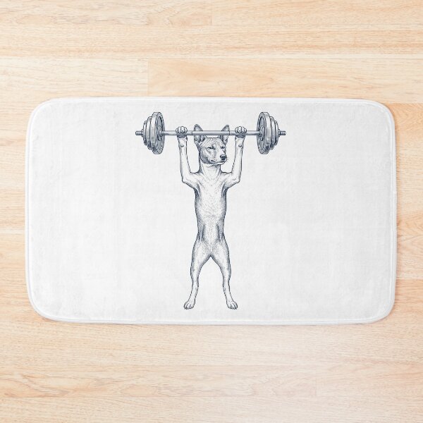 Item preview, Vintage Basenji Weightlifting Deadlift Gym Dog Lover designed and sold by DoodleTortle.