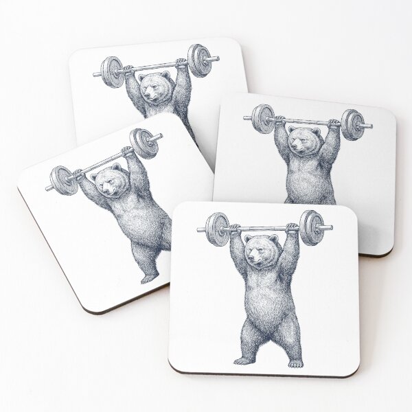 Item preview, Vintage Bear Weightlifting Deadlift Gym Animal Lover designed and sold by DoodleTortle.