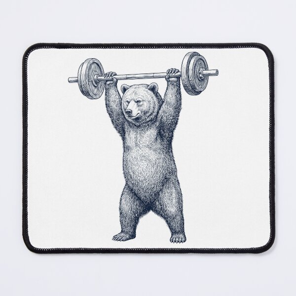 Item preview, Vintage Bear Weightlifting Deadlift Gym Animal Lover designed and sold by DoodleTortle.