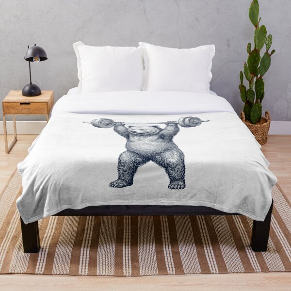 Item preview, Vintage Bear Weightlifting Deadlift Gym Animal Lover designed and sold by DoodleTortle.