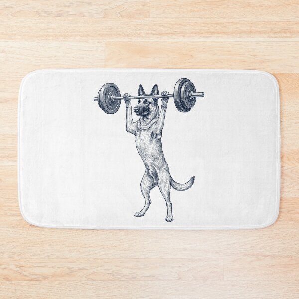 Item preview, Vintage Belgian Malinois Weightlifting Deadlift Gym Dog Lover designed and sold by DoodleTortle.