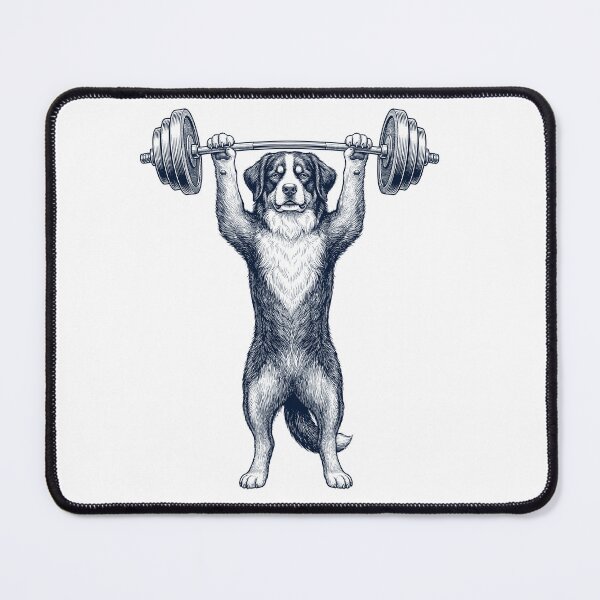 Item preview, Vintage Bernese Mountain Dog Weightlifting Deadlift Gym Dog Lover designed and sold by DoodleTortle.