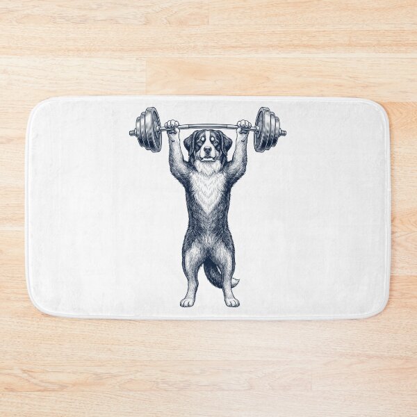 Item preview, Vintage Bernese Mountain Dog Weightlifting Deadlift Gym Dog Lover designed and sold by DoodleTortle.