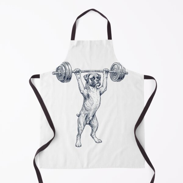 Item preview, Vintage Boxer Dog Weightlifting Deadlift Gym Dog Lover designed and sold by DoodleTortle.