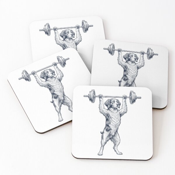 Item preview, Vintage Brittany Weightlifting Deadlift Gym Dog Lover designed and sold by DoodleTortle.
