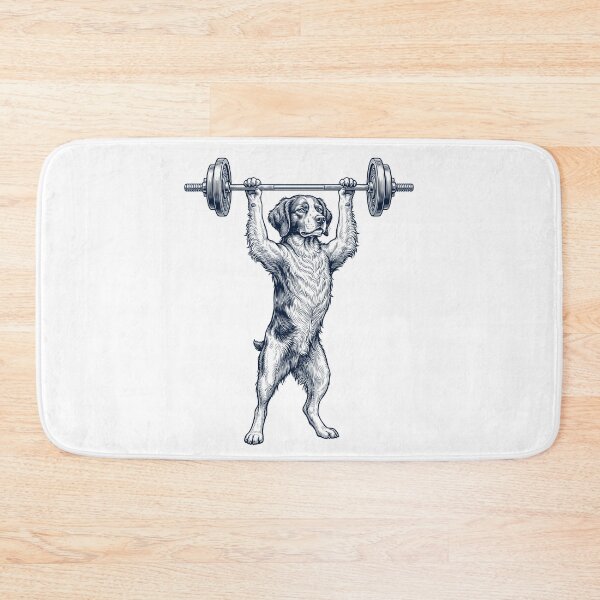 Item preview, Vintage Brittany Weightlifting Deadlift Gym Dog Lover designed and sold by DoodleTortle.