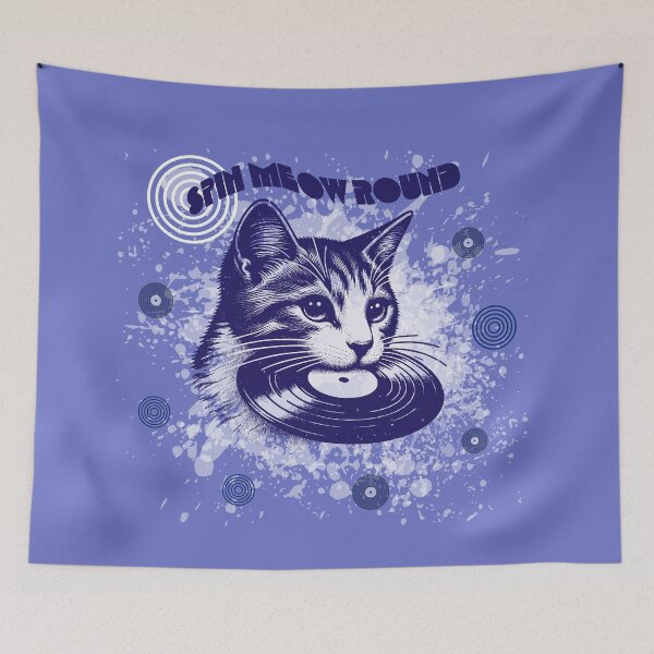 Item preview, Spin Meow Round – Funny Cat Vinyl Record Music Lover Design designed and sold by Sachie's Studio.